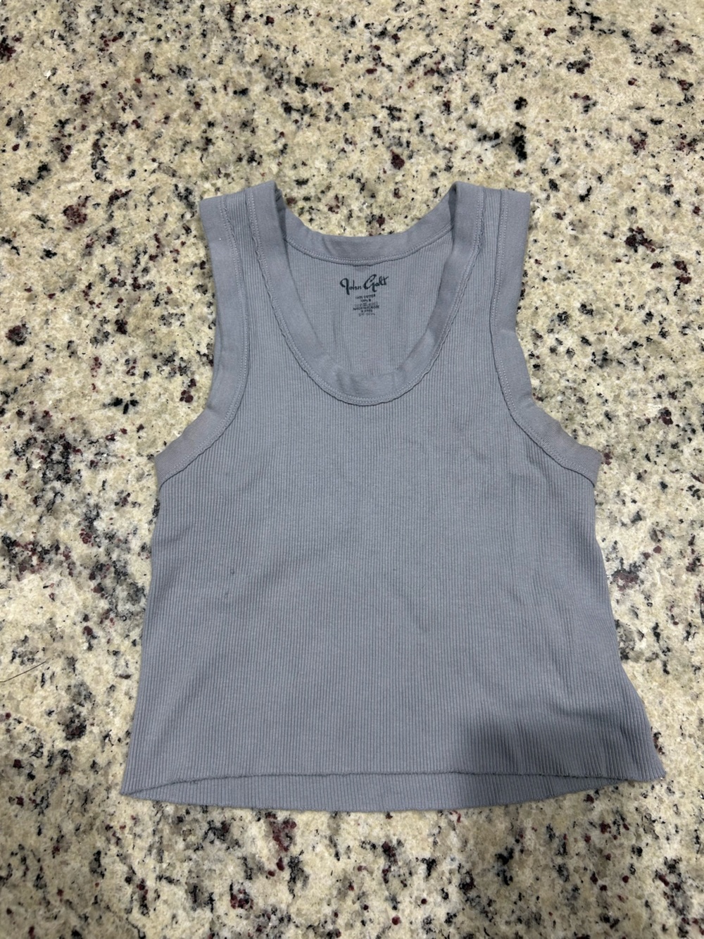 Wilfred Sleeveless Ribbed Tank Top in Light Gray